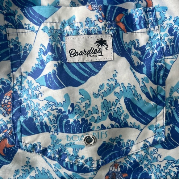 Boardies Ocean Wave Print Men's Swim Trunks - XL - Picture 5 of 7
